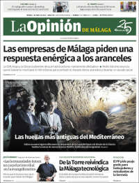 Portada de La Opinión de Málaga (España)
