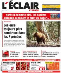 Portada de L'Eclair des Pyrénées (France)