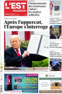 Portada de L'Est Republicain (France)
