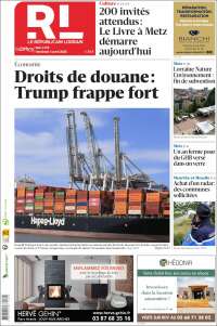 Portada de Le Republicain Lorrain (France)