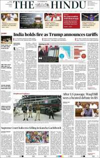 Portada de The Hindu (India)