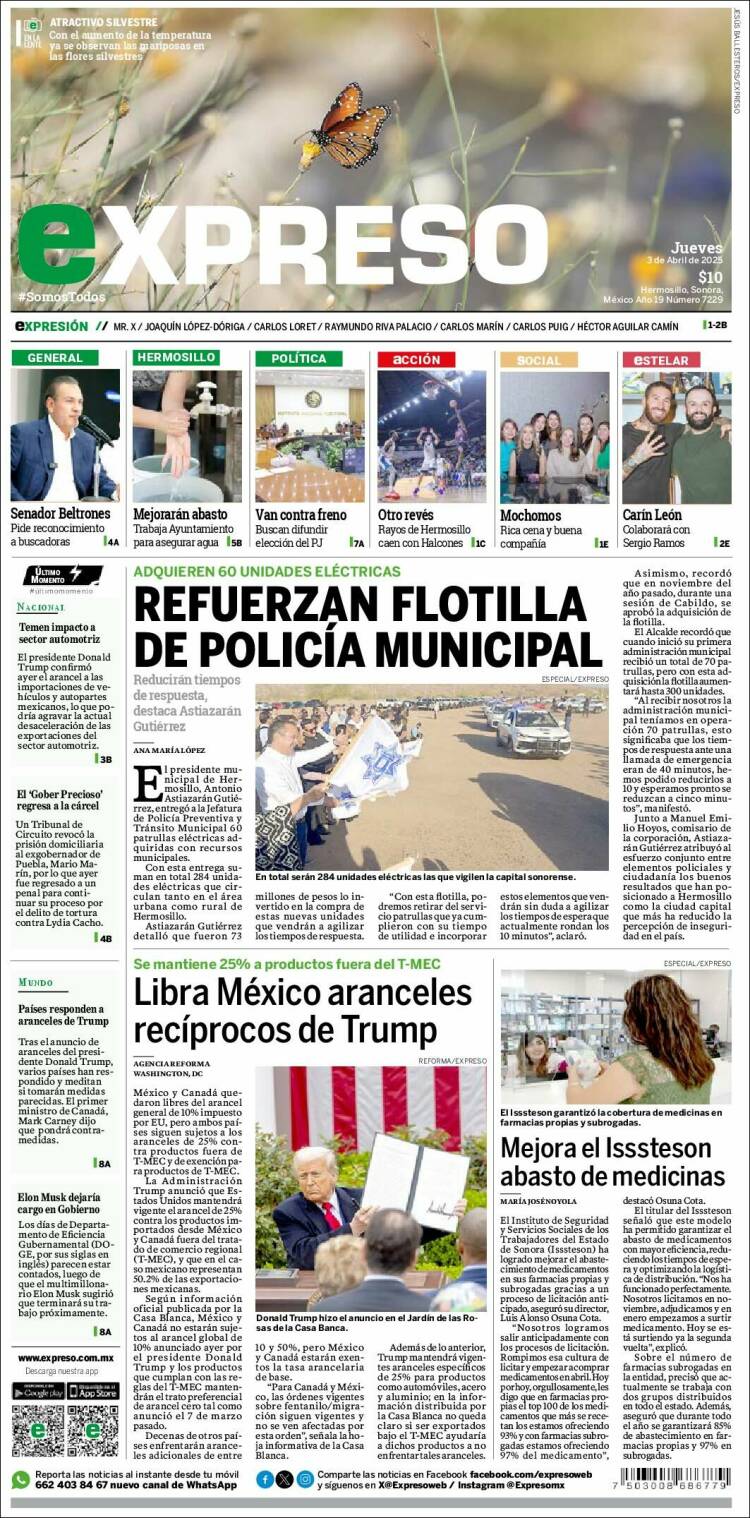 Portada de Expreso (México)