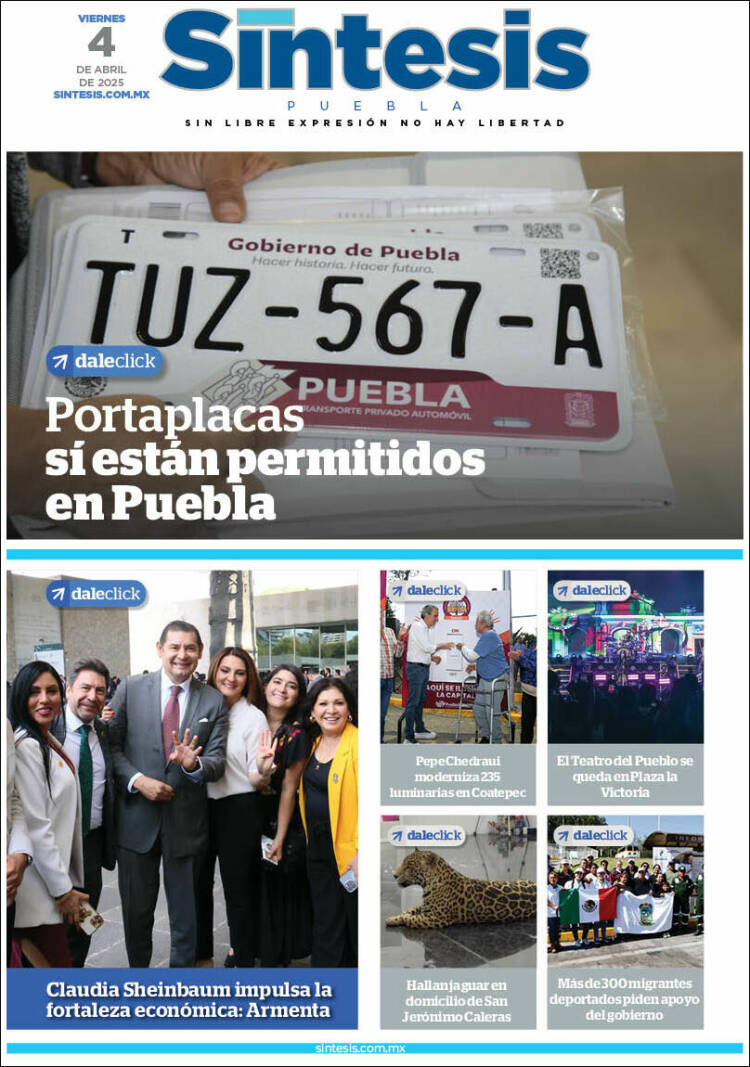 Portada de Síntesis - Puebla (México)