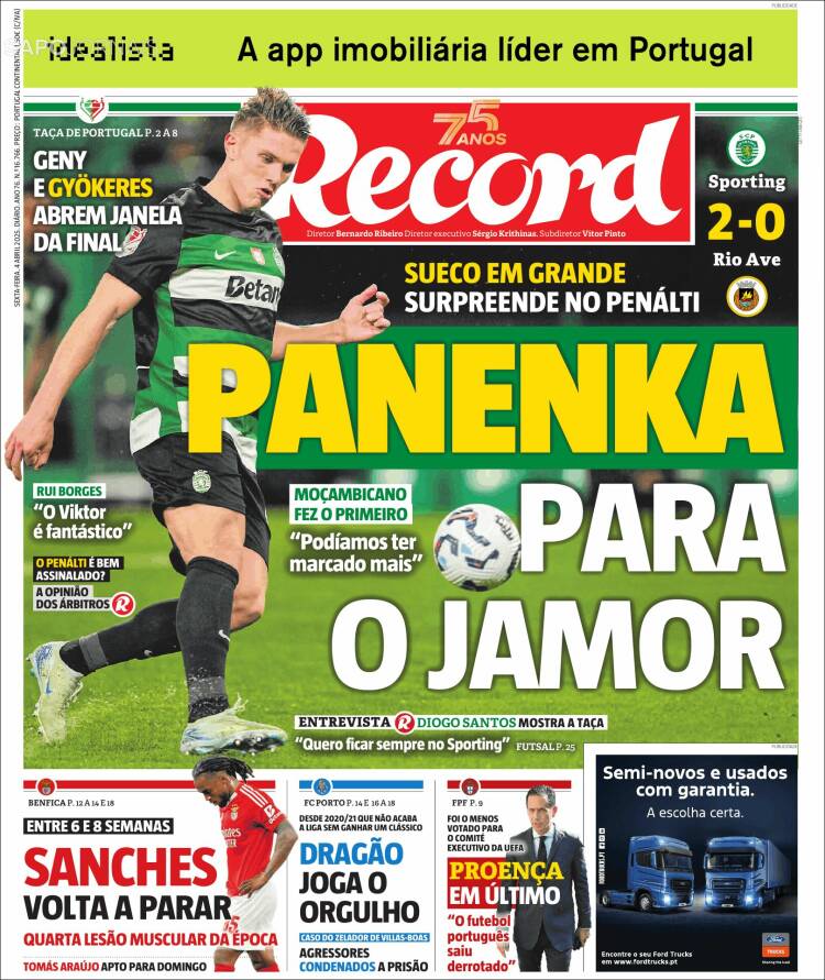 Portada de Record (Portugal)