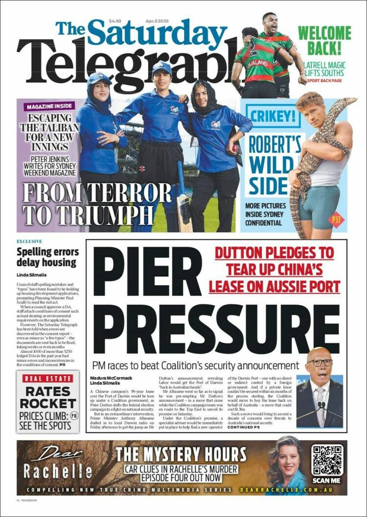 Portada de The Daily Telegraph (Australia)