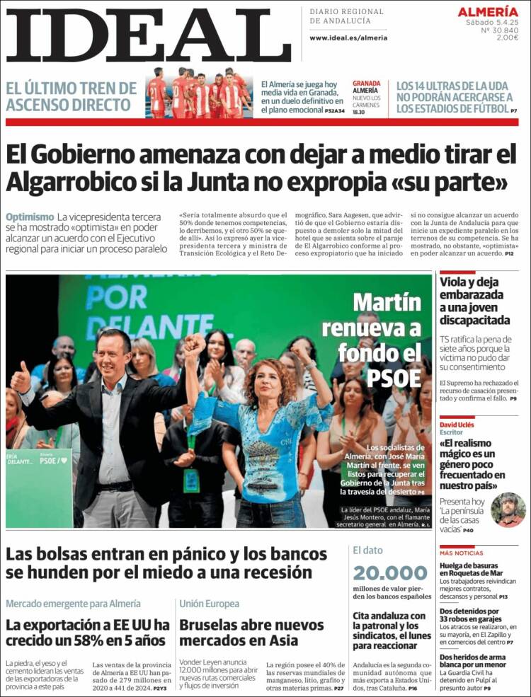 Portada de Ideal Almeria (España)