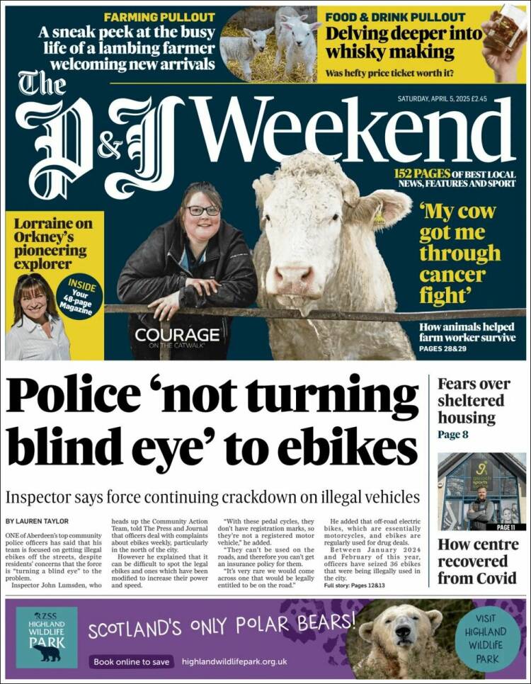 Portada de The Press and Journal (Reino Unido)