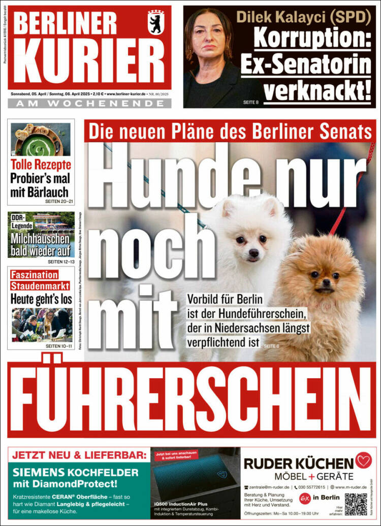 Portada de Berliner Kurier - Startseite BK (Alemania)