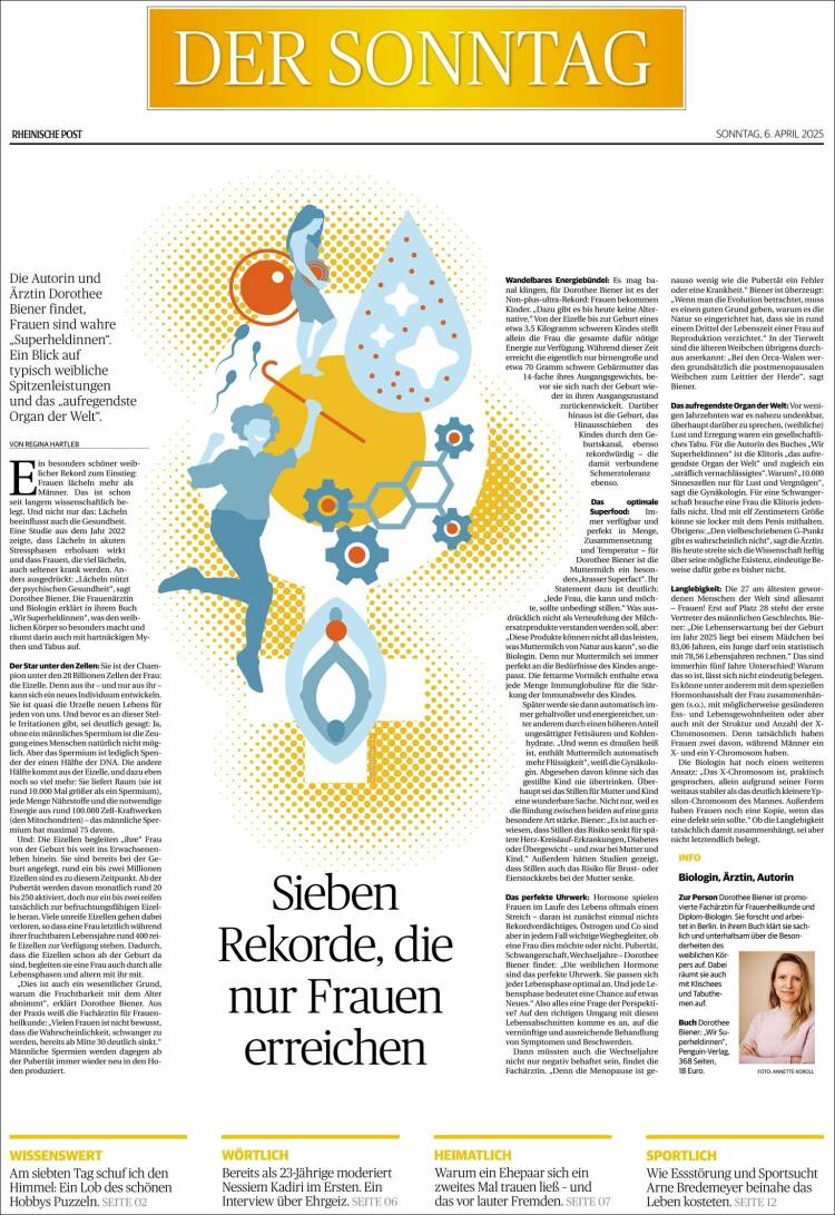 Portada de Rheinische Post (Alemania)