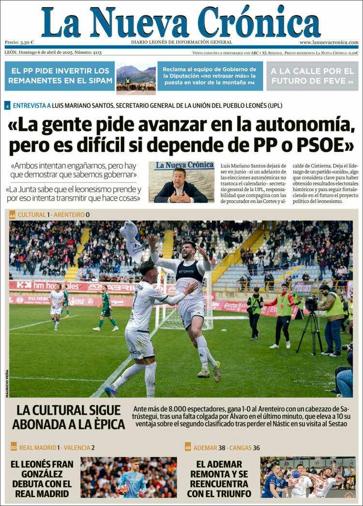 Portada de La Nueva Crónica (España)
