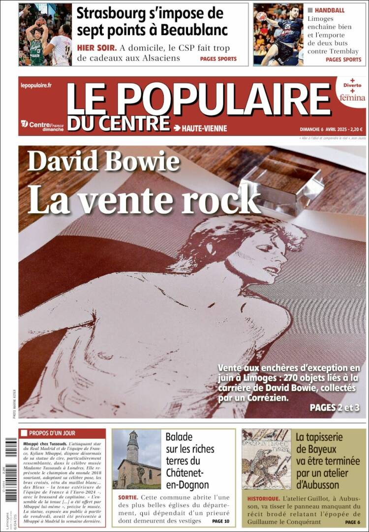 Portada de Le Populaire du Centre (France)