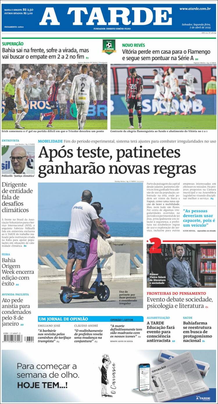 Portada de Diário A Tarde (Brasil)