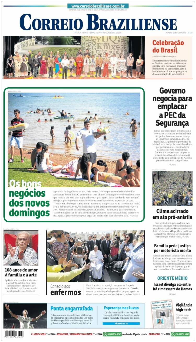 Portada de Correio Braziliense (Brasil)