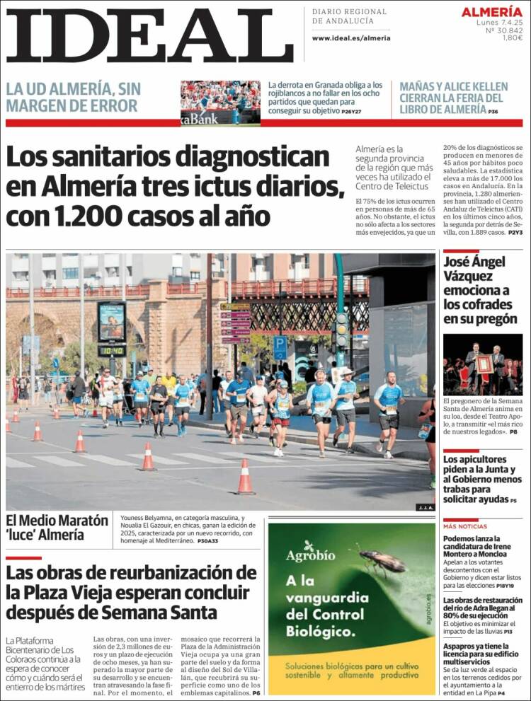 Portada de Ideal Almeria (España)
