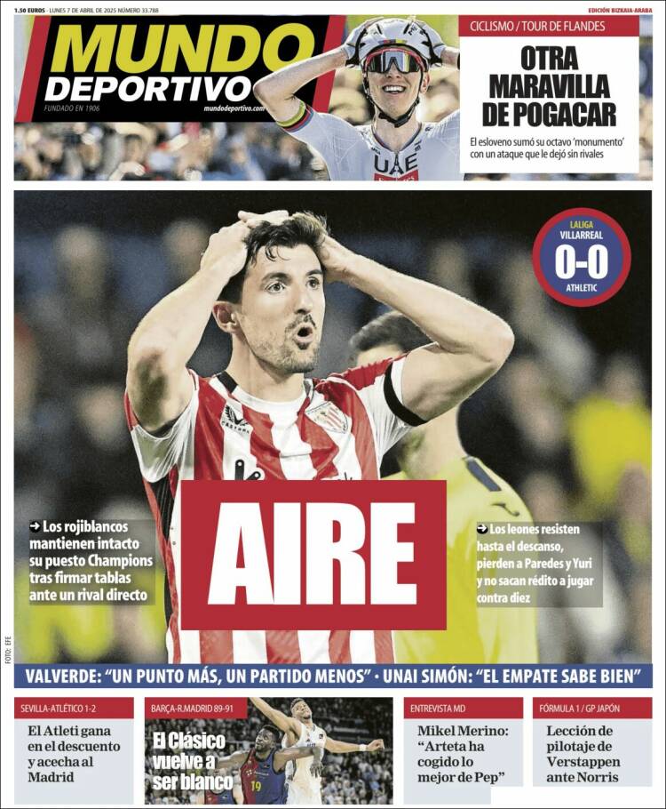 Portada de Mundo Deportivo Bizkaia (España)