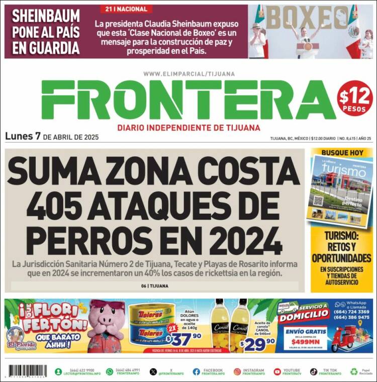 Portada de Frontera (México)