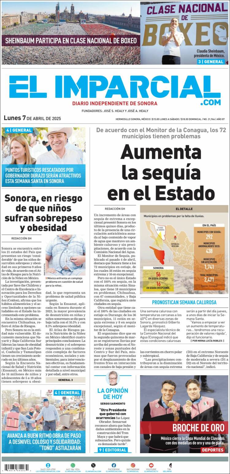 Portada de El Imparcial (México)