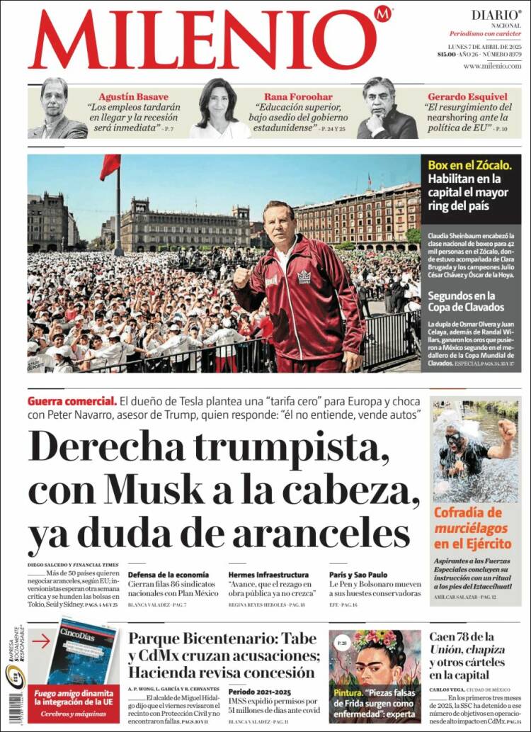 Portada de Milenio (México)