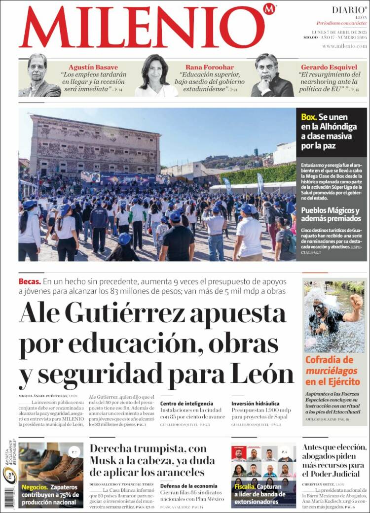 Portada de Milenio de León (México)