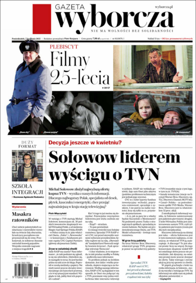 Portada de Gazeta Wyborcza (Poland)