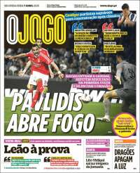 Portada de O Jogo (Portugal)
