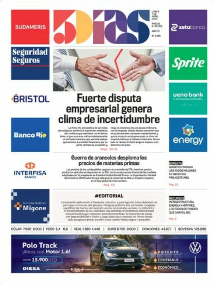 Portada de 5 Días (Paraguay)