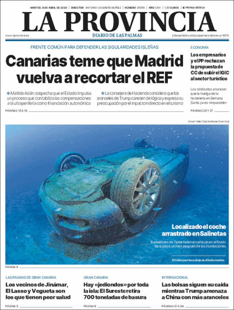 Portada de La Provincia (Spain)