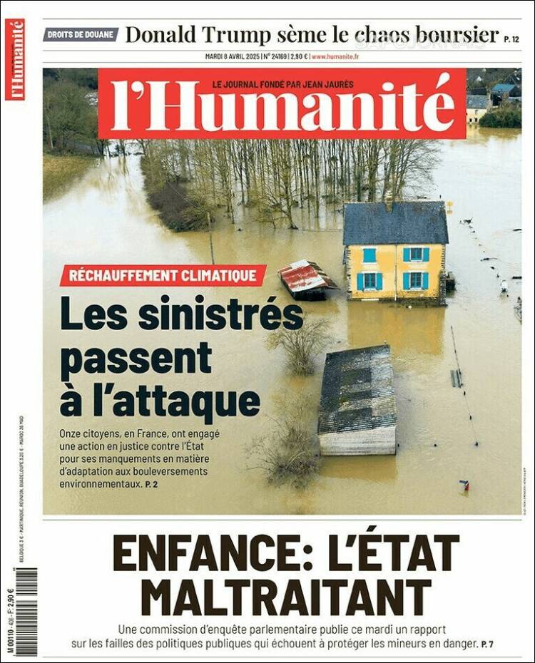 Portada de l'Humanite (Francia)