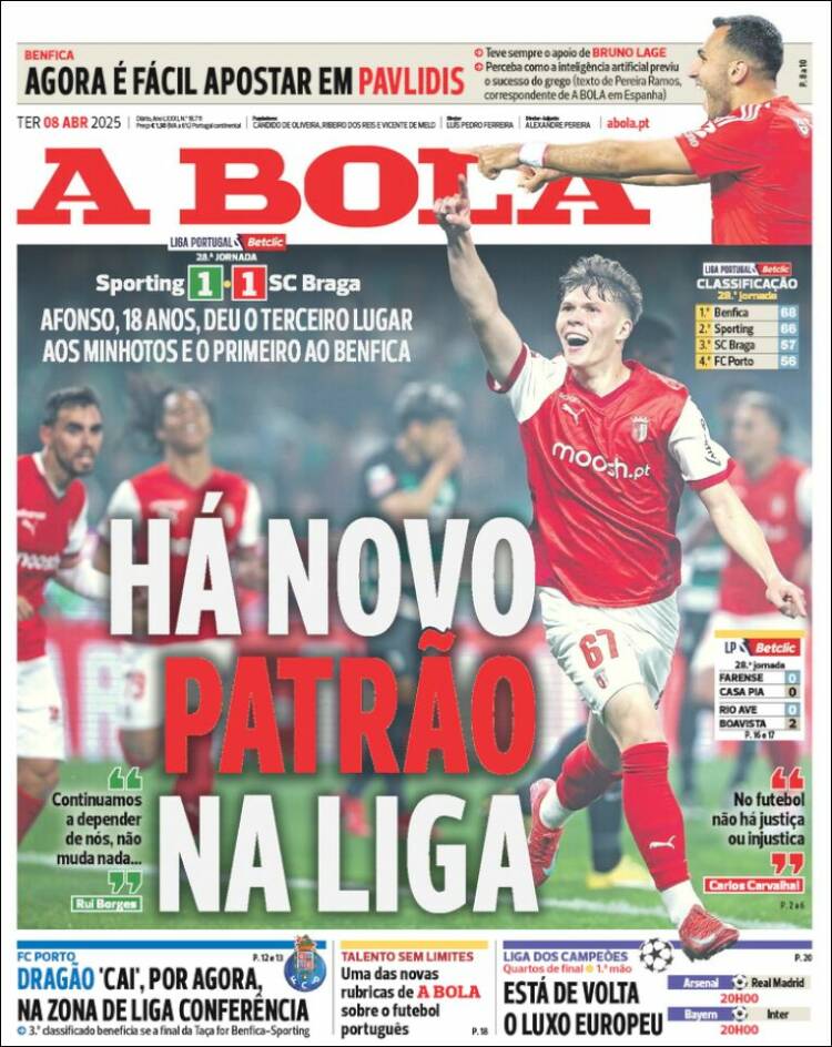 Portada de A Bola (Portugal)