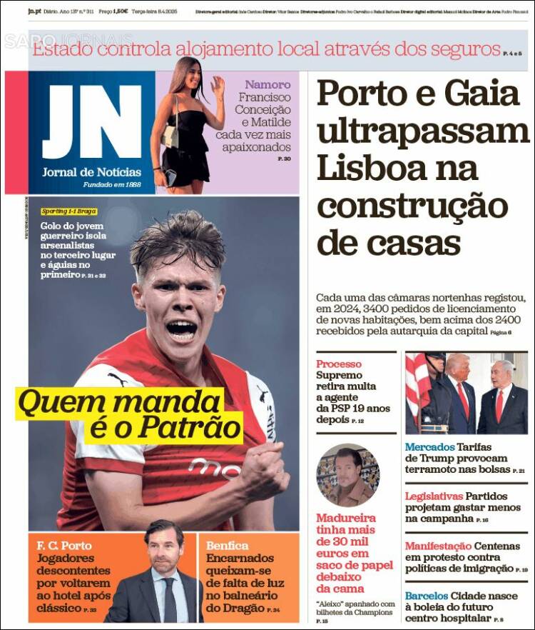 Portada de Jornal de Notícias (Portugal)