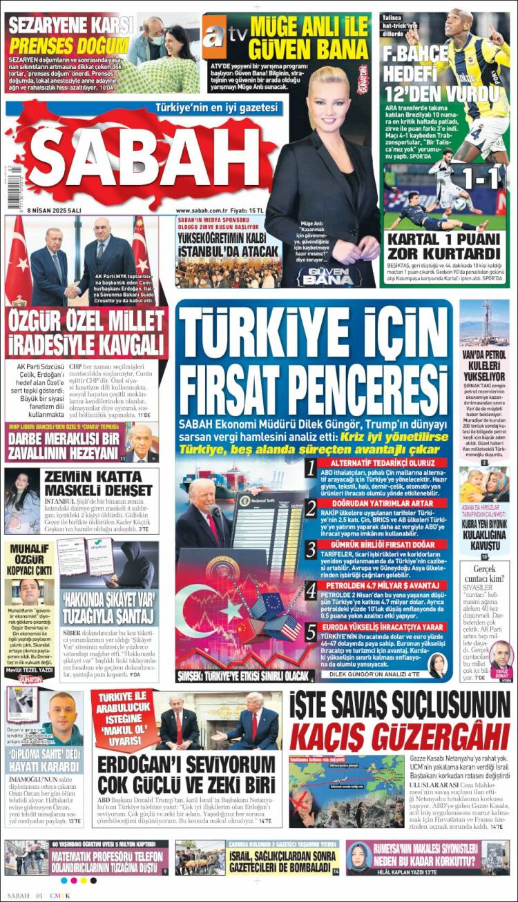Portada de Sabah (Turqu&iacute;a)