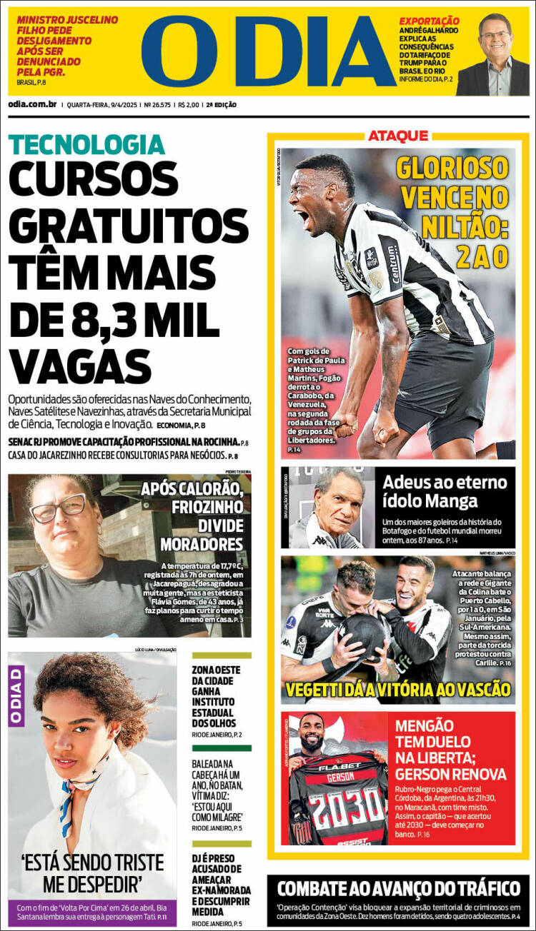 Portada de O Dia (Brasil)