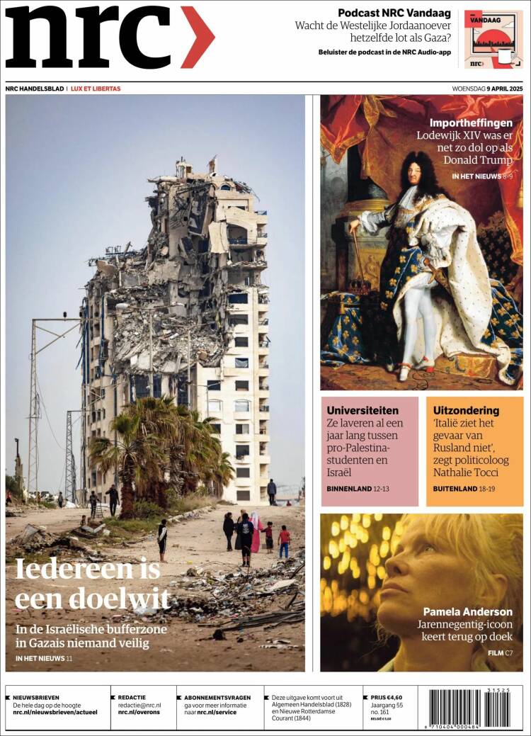 Portada de NRC Handelsblad (Pa&iacute;ses Bajos)
