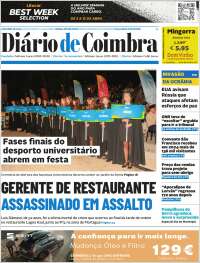 Portada de Diário de Coimbra (Portugal)