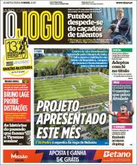 Portada de O Jogo (Portugal)
