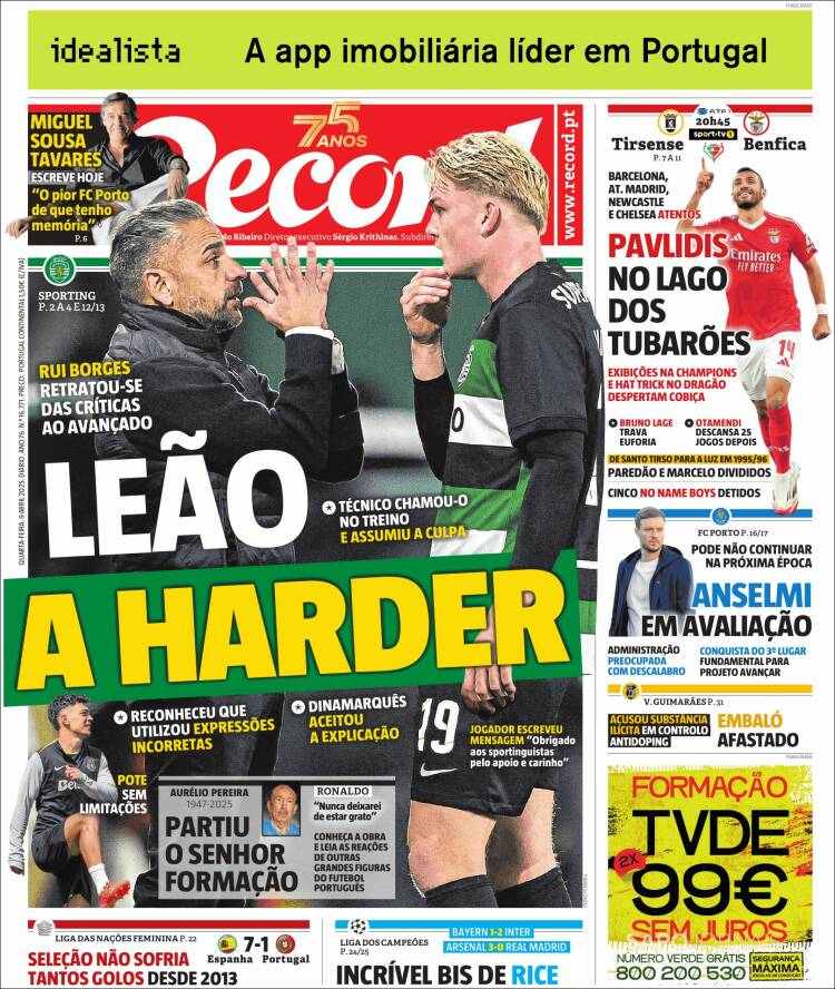 Portada de Record (Portugal)