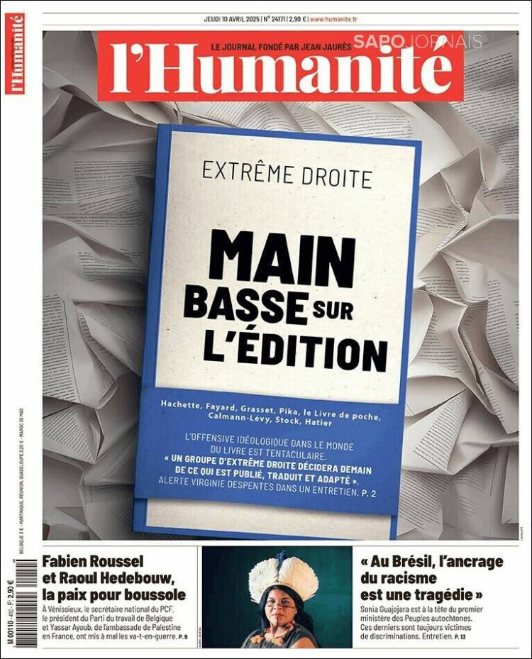 Portada de l'Humanite (Francia)