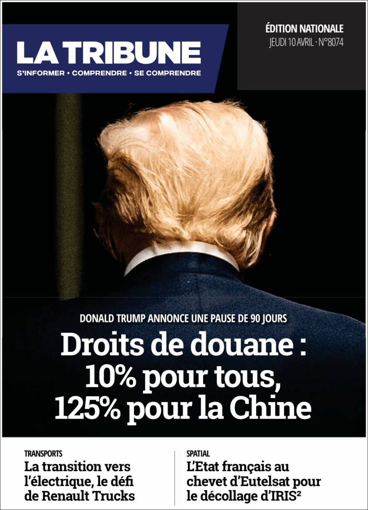 Portada de La Tribune (Francia)