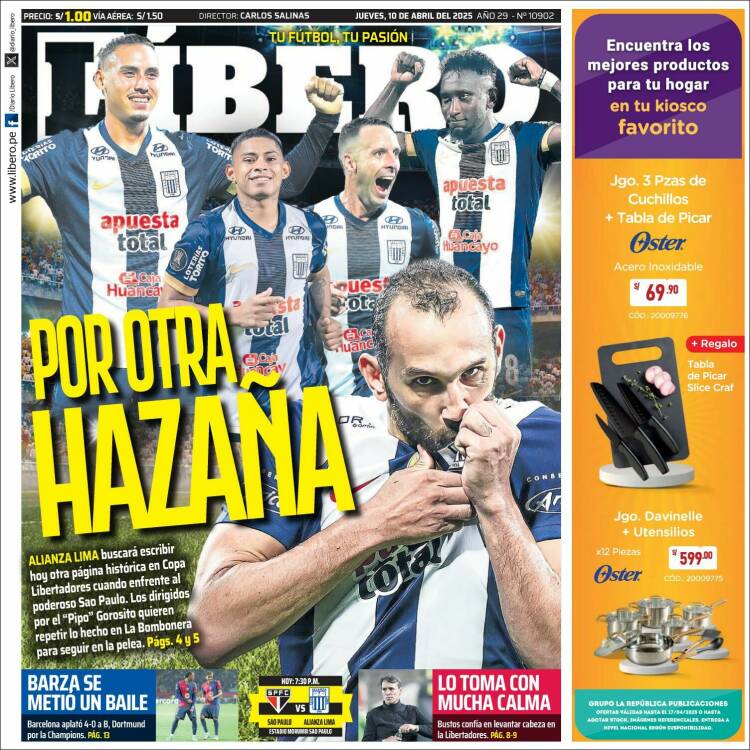 Portada de Líbero (Per&uacute;)