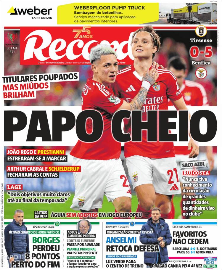 Portada de Record (Portugal)