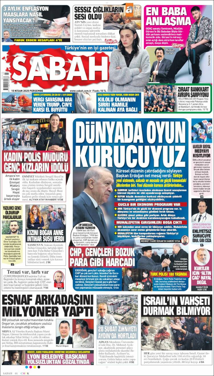 Portada de Sabah (Turquie)