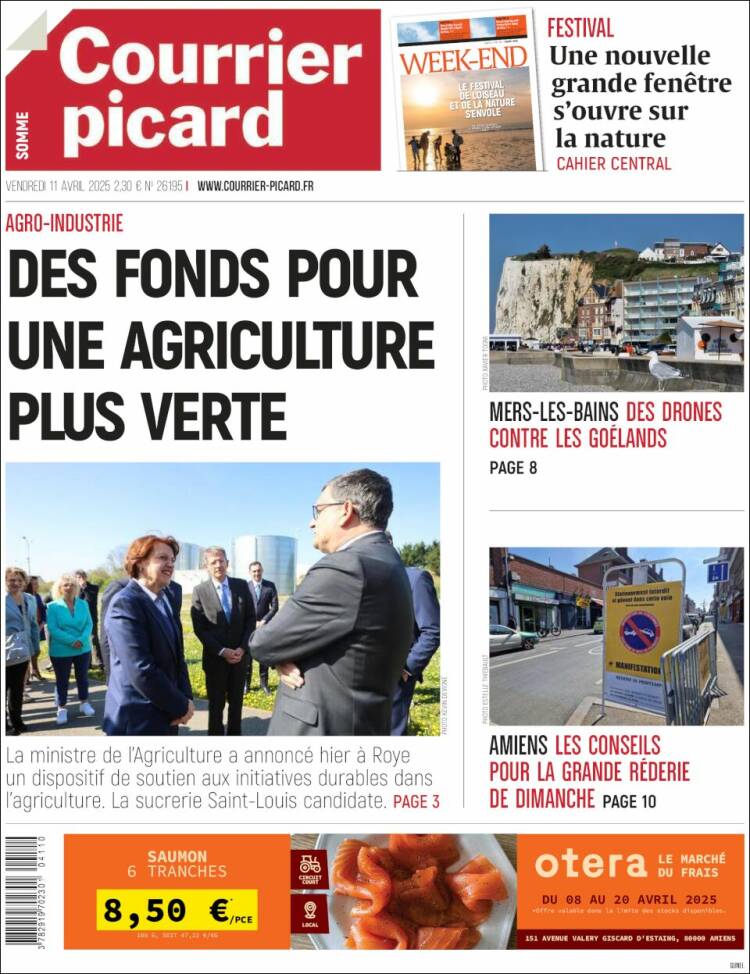 Portada de Courrier Picard (Francia)