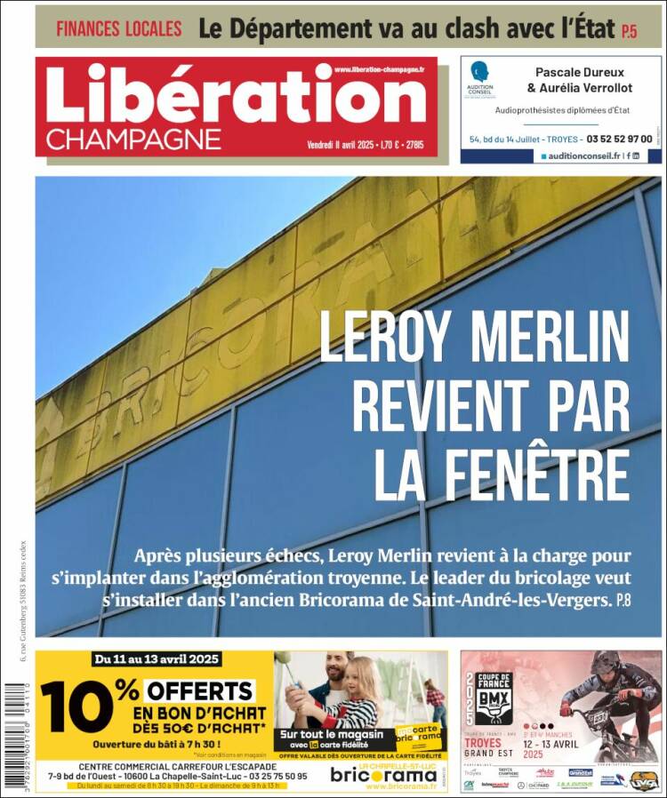 Portada de Libération Champagne (Francia)