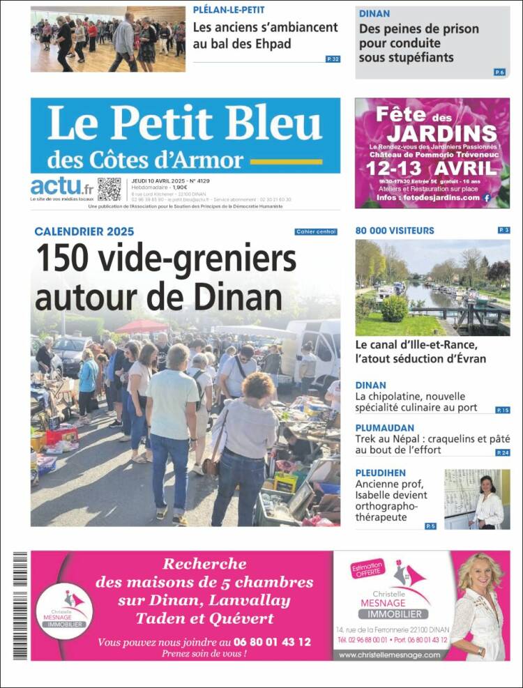 Portada de Le Petit Bleu (Francia)