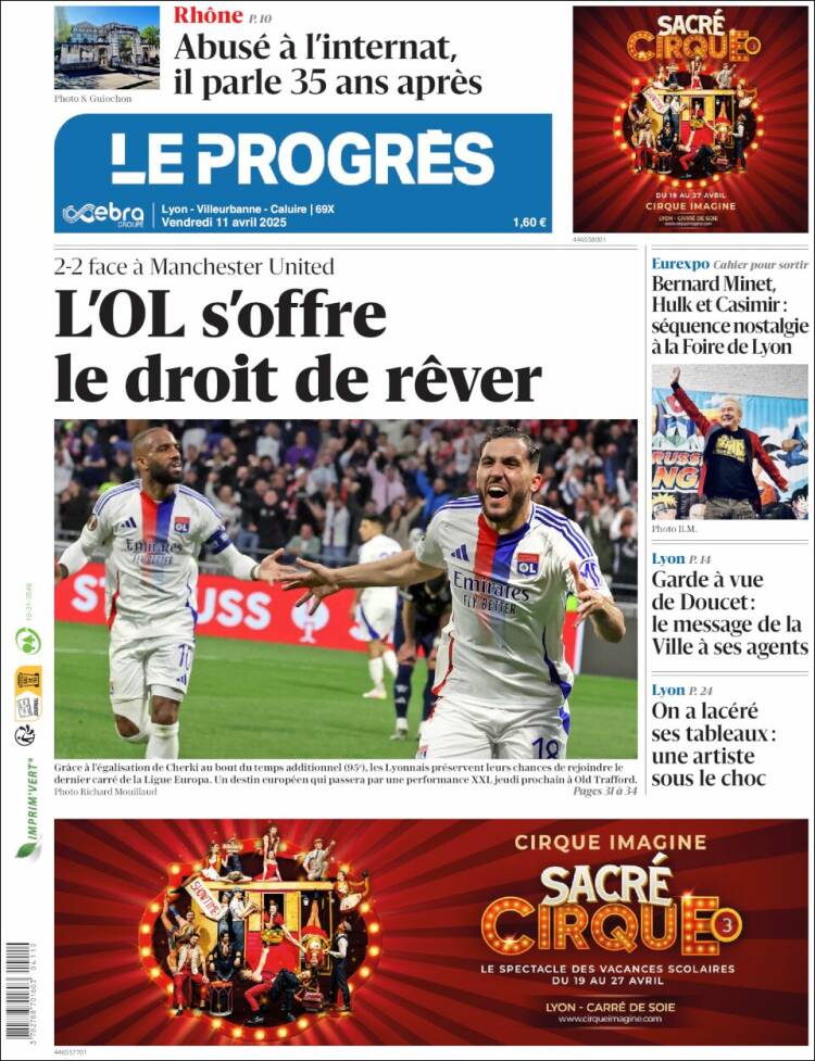 Portada de Progres de Fecamp (Francia)