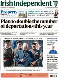 Portada de Irish Independent (Irlande)