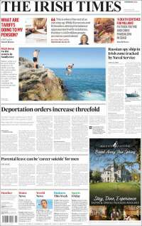 Portada de Irish Times (Irlande)