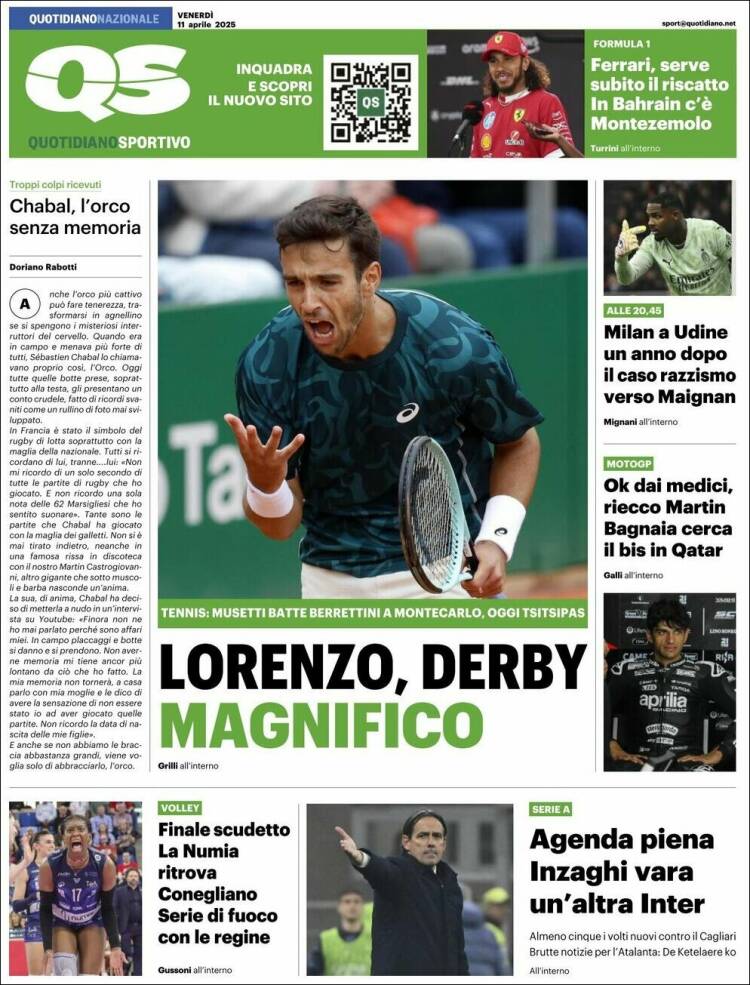 Portada de Quotidiano Sportivo (Italia)
