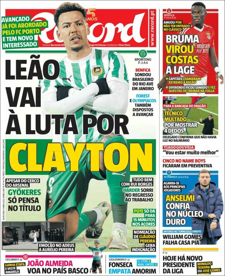 Portada de Record (Portugal)