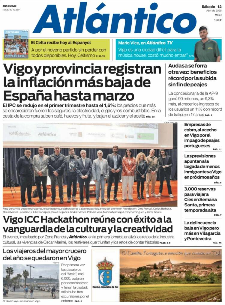 Portada de Atlántico Diario (España)